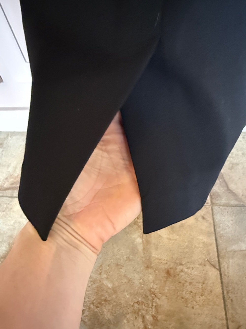 Boden Black Sheath Dress with Polka Mesh Sleeves (8R) - Picture 7 of 8